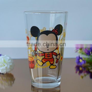 Stocked drinking glass cup for sale water tumbler with decal