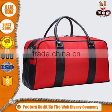 wholesale chinese women Polyester sport weekend bags with leather