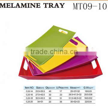 Serving Tray Sets, Square Melamine Handle Tray