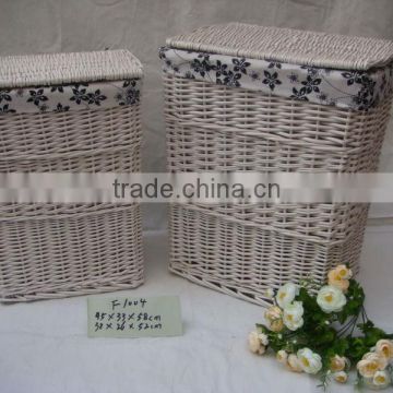 The newest wicker laundry basket with lid and beautiful linning