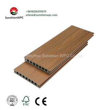 hollow decking WPC  co-extrusion production line deck board with excellent natural appearence