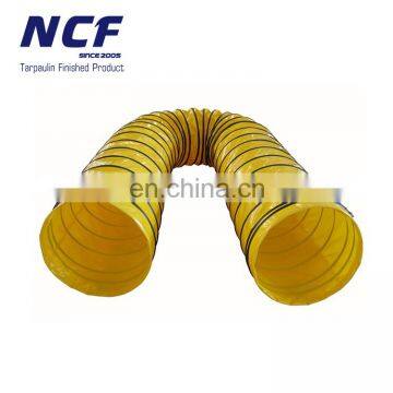 orange fire-resistant PVC flexible air duct for exhaust bad air
