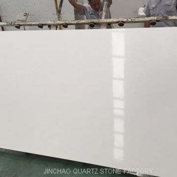 Artificial super white color quartz stone