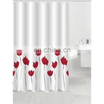 Polyester Printing Floral Hot Sale Bathroom Shower Curtains
