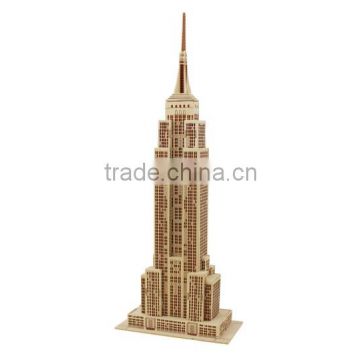 DIY Handmade 3D Wooden Puzzle Model -Empire State Building for hobby