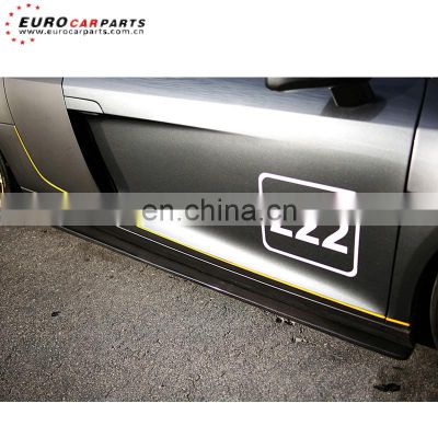 Dry carbon material car parts for AD R8 APR style side skirts change to APR look side step for R8