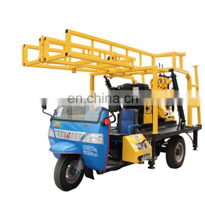 water drilling machine 200m deep use diesel engine install in tricycle move easy