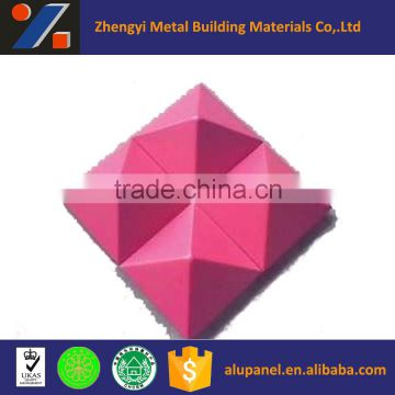 pink pyramid aluminum modle with square base