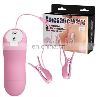 Bedroom Sex Toy for Breasts Nipples Clamps with Mild Electric Shock