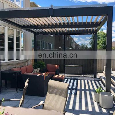 Waterproof Aluminum Pergola Covers with Louvre Blades