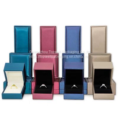 Wholesale PU Leather Pendant Jewelry Box Necklace Leather Boxes Earrings Rings Jewelry Box