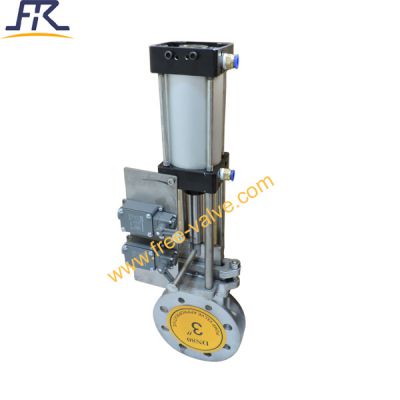 3 inch Pneumatic Stainless Steel  Ceramic lined Knife Gate Valve