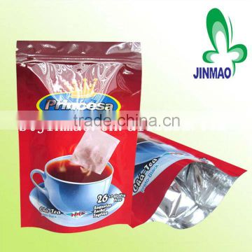 Stand up plastic bag with zipper for snacks