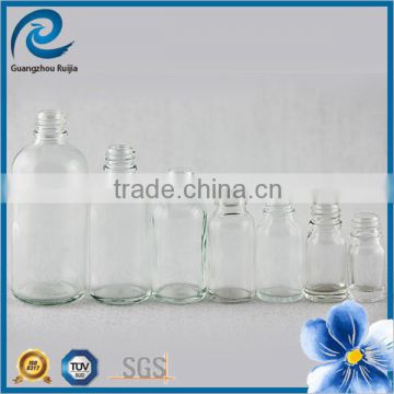 5ml to 100ml clear cosmetic glass jar with plastic cap