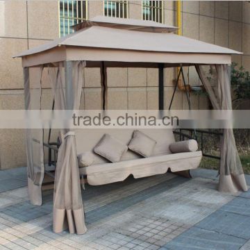 outdoor garden modern deck canopy hammock seats 3 patio swing chair