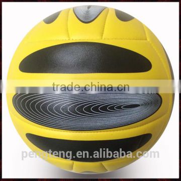soft pu foam leather yellow volley ball with logo printing