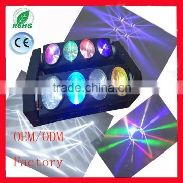 8 eyes 13/46CH 8*10W RGBW 4in1/whit DMX 512 led stage spider light