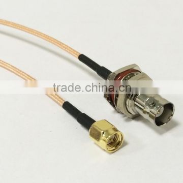BNC female to SMA male RG316 cable, BNC female straight to SMA male straight with RG316 cable