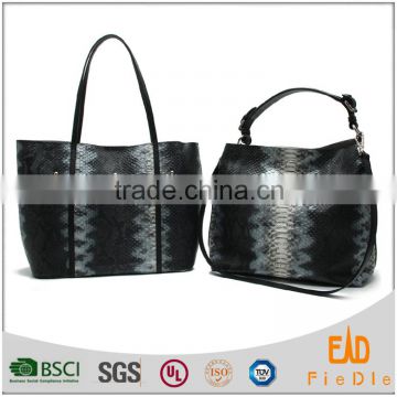 2016 embossed snake cow leather totes new products shopping women bag