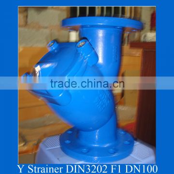 DIN3202 F1 Ductile iron flanged Y type Strainer