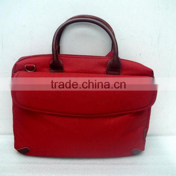 Red simple convenient high quality 15 inches shoulder laptop bag for lady