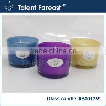 Arc curved bottom scented glass candle size 10*12 candle, 3% fragrance sached talbe candle