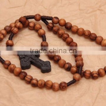 Olive Wood Rosary with Holy Soil Cross