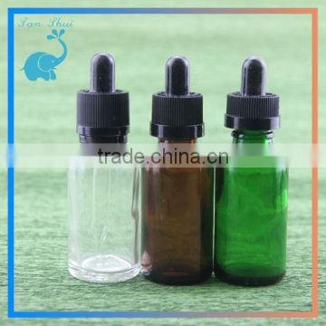 clear amber green glass bottles childproof dropper caps black color dropper lids