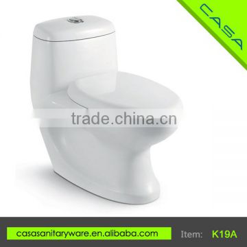K19A Environmental protection P-trap or S-trap one-piece washdown price toilet bowl