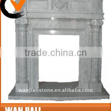 New Beige Marble Fireplace
