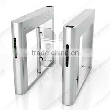 2016 Newly Design Pedestrian Security Glass Swing Barrier Gate with Magnet Card Reader