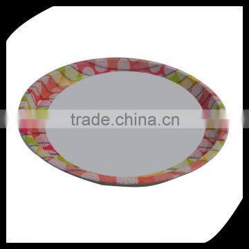 tin tray for food/metal tin serving tray/high quality round metal tin tray