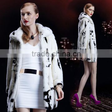 Hot sale fashion milk mink fur coat wholesale