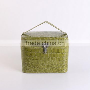 Chinese factories wholesale custom portable luxurious leather cosmetic box, multi-function eye shadow box