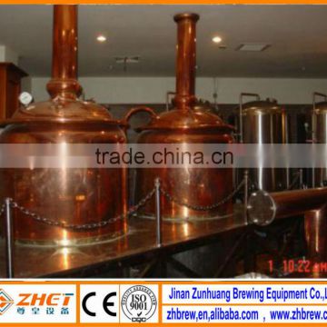 500L red copper restaurant micro beer brewing equipment CE