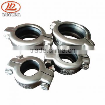 duoling ss304 dn125 concrete pump clamp coupling ss316 pipe