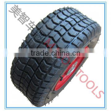 9X3.50-4 wide section pneumatic rubber wheel