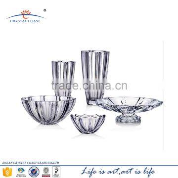 machine made elegant glass fruit bowl for wedding centerpiece