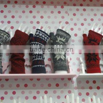 jacquare mitten plain gloves wholesale