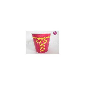 Single Wall Disposable Take Away Paper Plant  Pot Red Color 34 Ounce