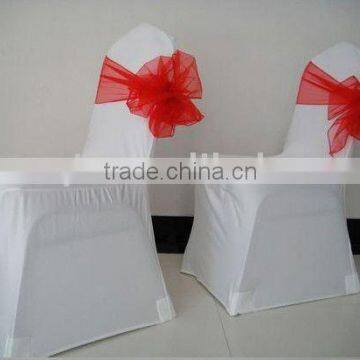 organze chair sash white spandex stretch wedding chair covers