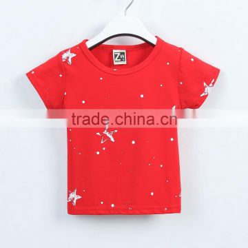 Baby Cotton Short Sleeve Star Pattern T Shirt Kid Boy Girls Casual Clothes