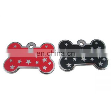 lovely customized bone shape metal stars dog tags wholesale