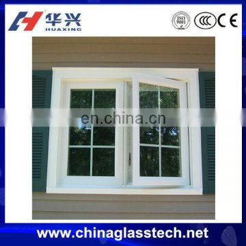 Building standard environment friendly 60mm pvc sash laminated glass pvc profile window price