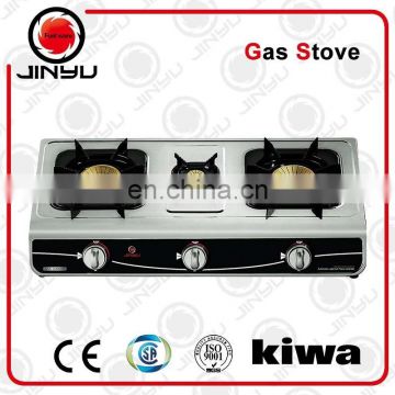 sales hot 3 burners stainless steel surface gas stove