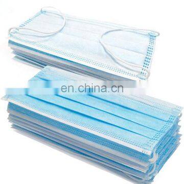 Flexible elastic ear loop disposable medical surgical mask 3ply face shield