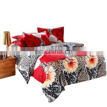 3D Bedding Set Flower Daisy Reactive Printing Bed Cover 100% Polyester Flower Duvet Cover Set