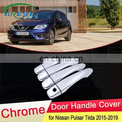 for Nissan Pulsar Tiida 2015 2016 2017 2018 2019 Luxurious Chrome Door Handle Cover Exterior Trim Catch Car Stickers Accessories