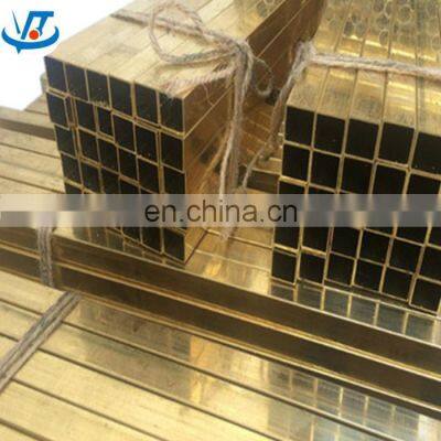 Brass Pipe C2720 C2800 Square Rectangular Brass Tube 40 x 40 x 2mm