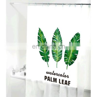 Modern high quality plastic shower curtain waterproof bathroom print shower curtain